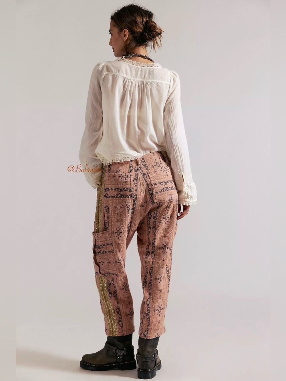 NWT Free People Bay To Breakers Jacquard Harem Pants - Picture 8 of 9
